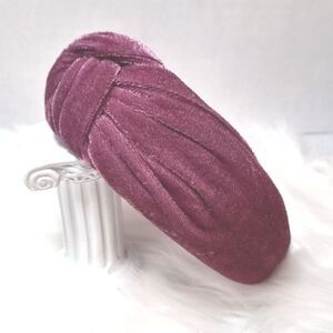 WIDE PURPLE VELVET TOP KNOT HEADBAND fall christmas